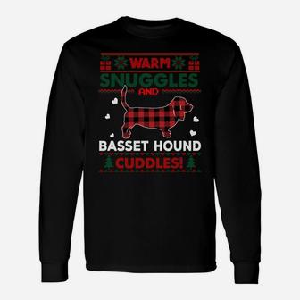 Basset Hound Dog Lovers Christmas Ugly Christmas Sweater Unisex Long Sleeve | Crazezy