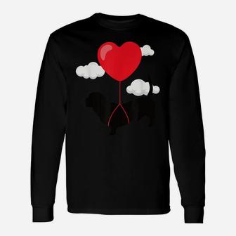 Basset Hound Valentine's Day T Shirt Cute Gift For Dog Owner Unisex Long Sleeve | Crazezy