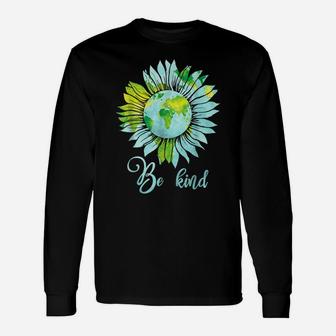 Be Kind Daisy Earth Hippie Shirt Flower Child Tee Unisex Long Sleeve | Crazezy AU
