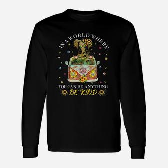 Be Kind In A World Where You Can Be Anything Hippie Elephant Unisex Long Sleeve | Crazezy