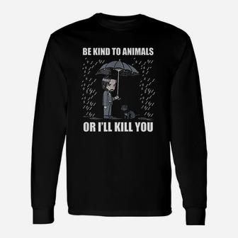 Be Kind To Animals Unisex Long Sleeve | Crazezy AU