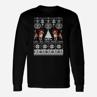 Beagle Christmas Sweater Sweatshirt Tee For Beagle Dog Lover Unisex Long Sleeve | Crazezy AU