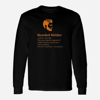 Beard Welder For Bearded Man Husband Men Women Long Sleeve T-Shirt - Thegiftio UK