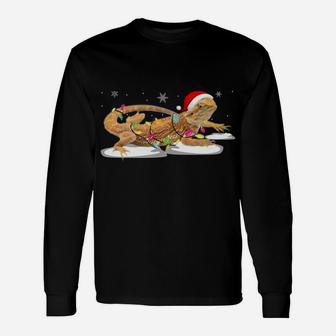 Bearded Dragon Funny Christmas Ornament Gift Ugly Sweatshirt Unisex Long Sleeve | Crazezy AU