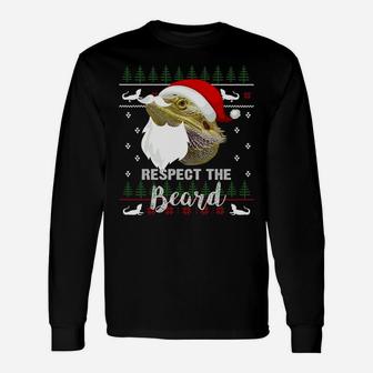 Bearded Dragon Funny Christmas Ornament Gift Ugly Sweatshirt Unisex Long Sleeve | Crazezy DE