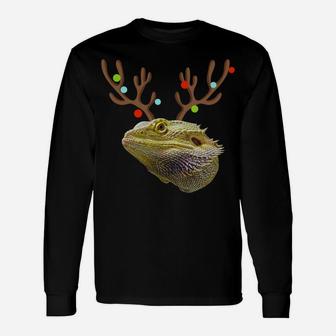 Bearded Dragon Ugly Christmas Ornament Funny Sweatshirt Unisex Long Sleeve | Crazezy CA