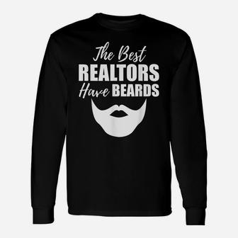 Bearded Realtor Funny Male Real Estate Agent Unisex Long Sleeve | Crazezy