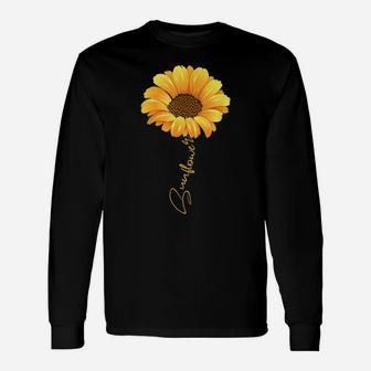 Beautiful Sunflower With Lettering Shirt For Women Unisex Long Sleeve | Crazezy UK