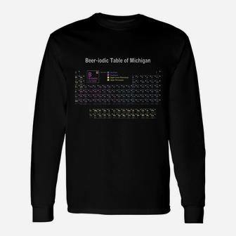 Beeiodic Table Of Michigan Periodic Table Of Craft Beers Unisex Long Sleeve | Crazezy