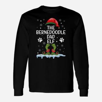 Bernedoodle Dad Dog Elf Christmas Funny Matching Xmas Pajama Unisex Long Sleeve | Crazezy AU