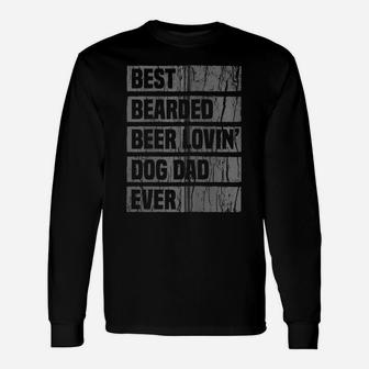 Best Bearded Beer Lovin Dog Dad Ever Dad Bod Dog Beer Zip Hoodie Unisex Long Sleeve | Crazezy