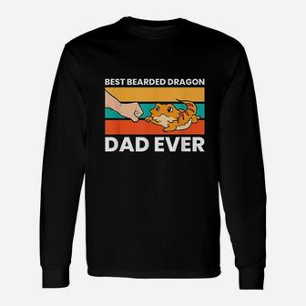 Best Bearded Dragon Dad Ever Lizard Bearded Dragon Long Sleeve T-Shirt - Thegiftio UK