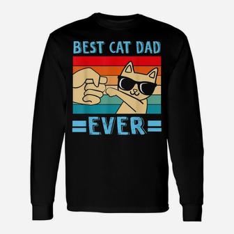 Best Cat Dad Ever Funny Cat Daddy Father Day Gift Unisex Long Sleeve | Crazezy