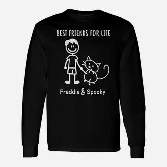 Best Friends For Life Name And Name Cat Long Sleeve T-Shirt - Thegiftio UK