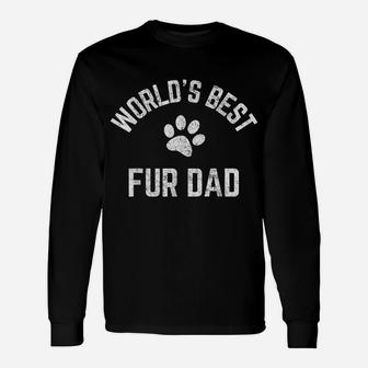 Best Fur Dad Ever Vintage Retro Dog And Cat Daddy Unisex Long Sleeve | Crazezy