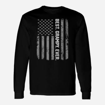 Best Grampy Ever America Flag Gift For Men Father's Day Unisex Long Sleeve | Crazezy AU