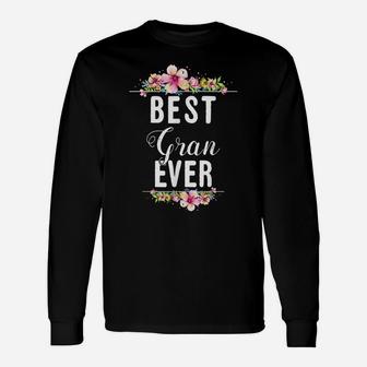 Best Gran Ever Floral Design Family Matching Gift Unisex Long Sleeve | Crazezy