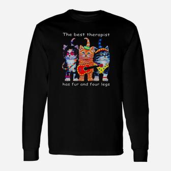 The Best Therapist Has Our And 4 Legs Long Sleeve T-Shirt - Monsterry DE