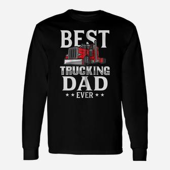 Best Trucking Dad Funny Truck Driver Fathers Day Zip Hoodie Unisex Long Sleeve | Crazezy