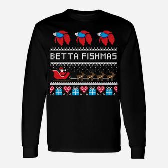 Betta Fish Ugly Christmas Sweatshirt Unisex Long Sleeve | Crazezy CA