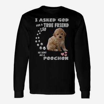 Bichon Poodle Dog Mom, Bichon Poo Dad Costume, Cute Poochon Unisex Long Sleeve | Crazezy UK