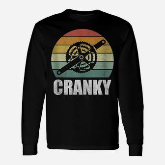 Bicycle Cranky Funny For Cycling Lovers Cranky Vintage Retro Unisex Long Sleeve | Crazezy