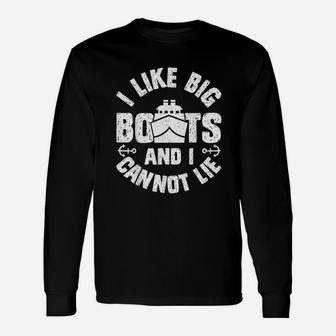 I Like Big Boats And I Cannot Lie Cruise Ship Men Long Sleeve T-Shirt - Thegiftio UK