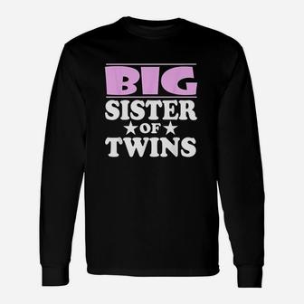 Big Sister Of Twins Announcement Gift Unisex Long Sleeve | Crazezy AU