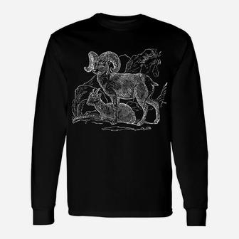 Bighorn Sheep Ram Sheep Tee Shirt Unisex Long Sleeve | Crazezy CA