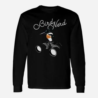 Bird Nerd Birdwatching Cute Graphic Long Sleeve T-Shirt - Thegiftio UK