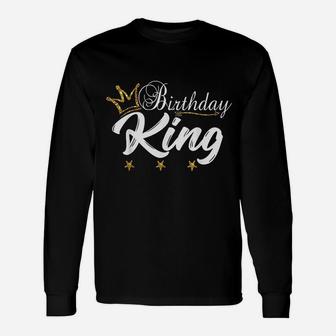 Birthday King Gold Crown Unisex Long Sleeve | Crazezy DE