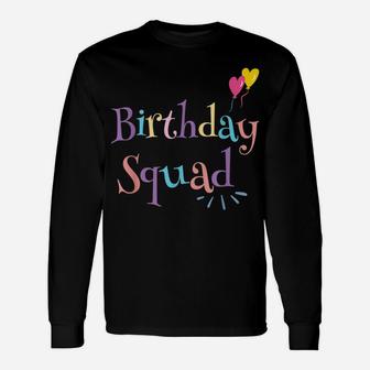 Birthday Squad Birthday Party Gift Pastel Unisex Long Sleeve | Crazezy AU