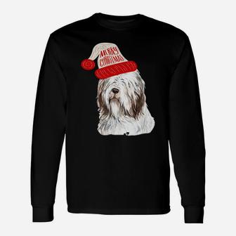 Black Base Bearded Collie Christmas Gift For Dog Lovers Sweatshirt Unisex Long Sleeve | Crazezy AU