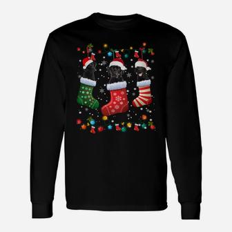 Black Lab Labrador Christmas Socks Funny Xmas Pajama Dog Sweatshirt Unisex Long Sleeve | Crazezy DE