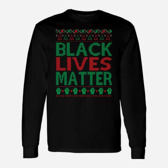 Black Lives Matter Ugly Christmas Gift Unisex Long Sleeve | Crazezy