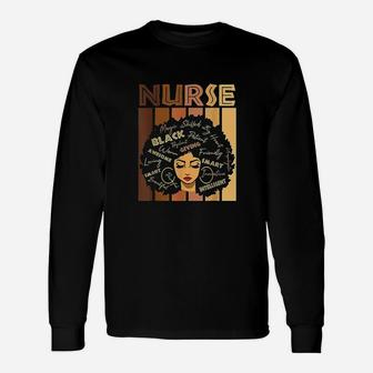 Black Strong Nurse Afro Love Melanin African American Women Unisex Long Sleeve | Crazezy CA
