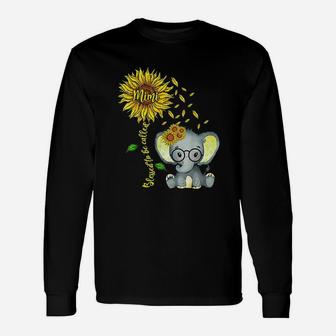 Blessed To Be Called Mimi Sunflower Elephant Unisex Long Sleeve | Crazezy UK