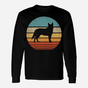 Blue Heeler Australian Cattle Dog Retro Vintage 70S Sunset Sweatshirt Unisex Long Sleeve | Crazezy