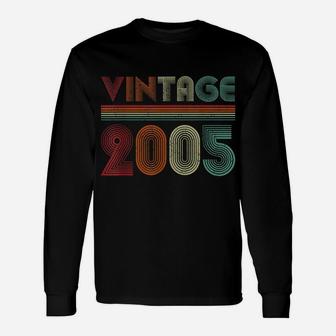 Born In 2005 Retro Vintage 16Th Birthday Gifts 16 Years Old Unisex Long Sleeve | Crazezy UK