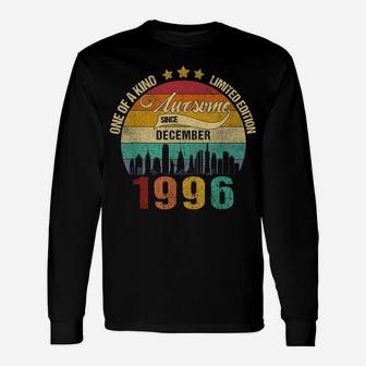 Born In December 1996 Vintage 25Th Birthday 25 Years Old Unisex Long Sleeve | Crazezy AU