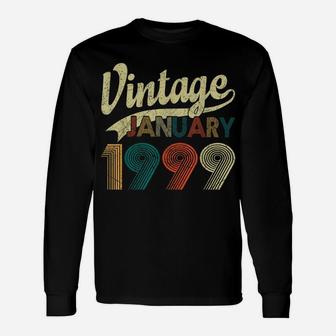 Born January 1999 Shirt Vintage 21St Birthday 21 Years Old Unisex Long Sleeve | Crazezy