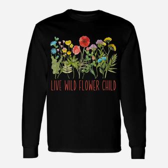 Botanical Floral Spring Boho Graphic Live Wild Flower Child Unisex Long Sleeve | Crazezy AU