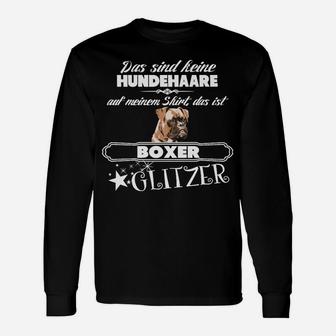 Boxer-Hunde Glitzer Langarmshirts, Lustiges Langarmshirts mit Spruch - Seseable