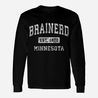 Brainerd Minnesota Mn Vintage Established Sports Design Unisex Long Sleeve | Crazezy AU