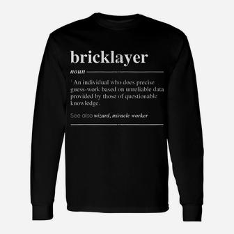 Bricklayer Definition Funny Noun Zip Hoodie Unisex Long Sleeve | Crazezy DE