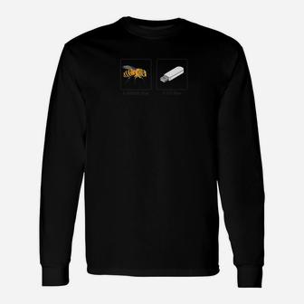 British And American Bees Difference Fitted Tee Long Sleeve T-Shirt - Thegiftio UK