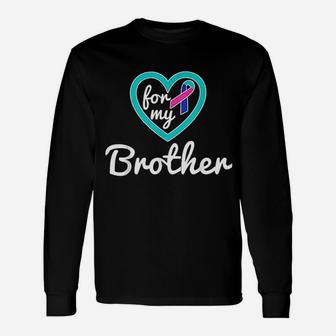 For My Brother Heart Long Sleeve T-Shirt - Thegiftio UK