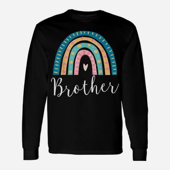 Brother Rainbow Sibling Gifts Men Family Matching Birthday Unisex Long Sleeve | Crazezy