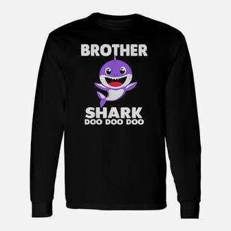 Brother Shark Doo Doo Mommy Daddy Sister Baby Unisex Long Sleeve | Crazezy CA