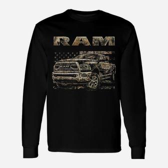 Buck Wear Ram 18 Camo Flag Unisex Long Sleeve | Crazezy CA